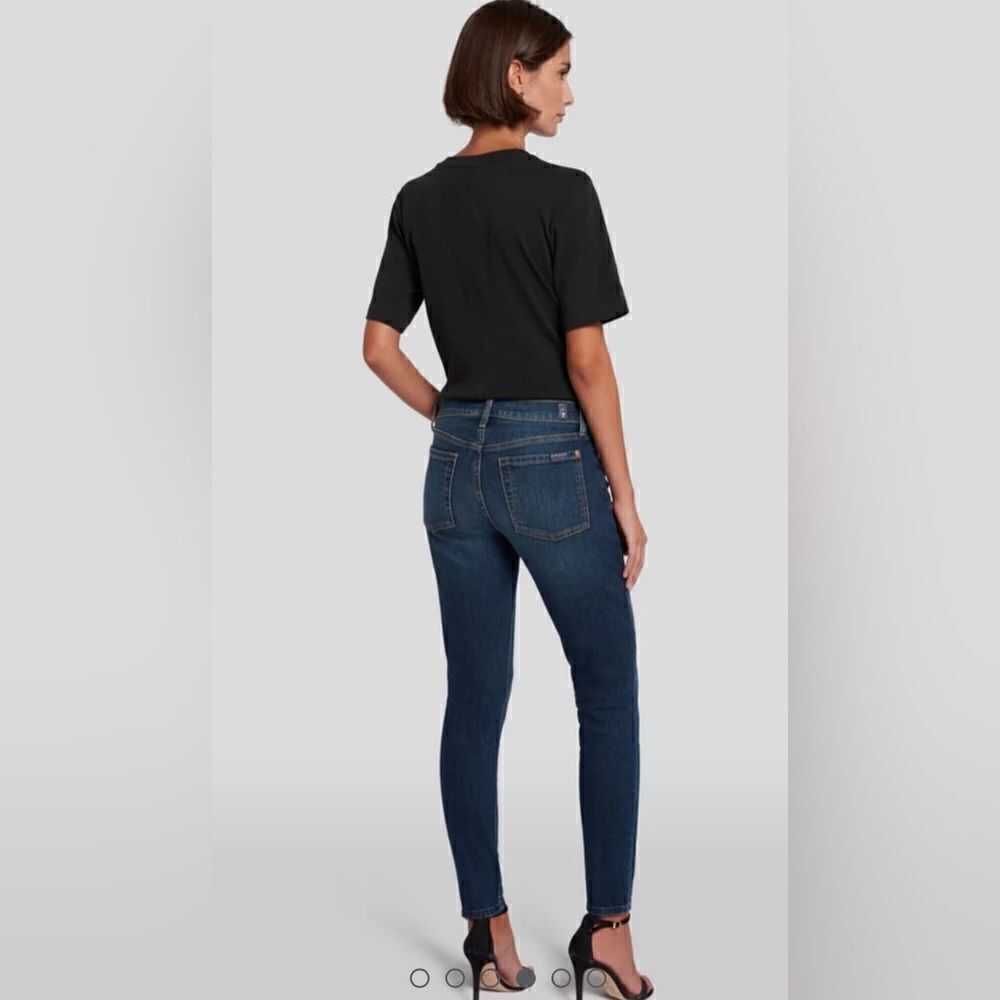 NWT 7 For All Mankind Women’s Ankle Skinny Blue Jeans B(air) - Size 23 - Picture 5 of 11